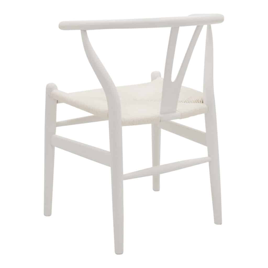 Wishbone Dining Chair White_3 Back Angle_1