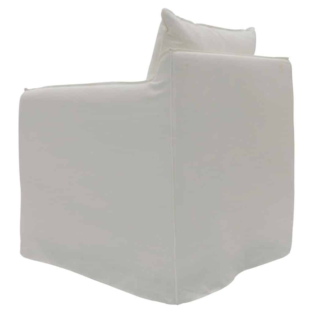 Ellery Armchair White_4 Back Angle