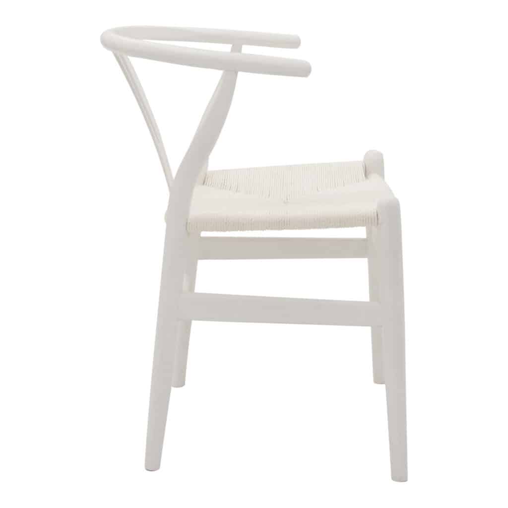 Wishbone Dining Chair White_4 Side_1