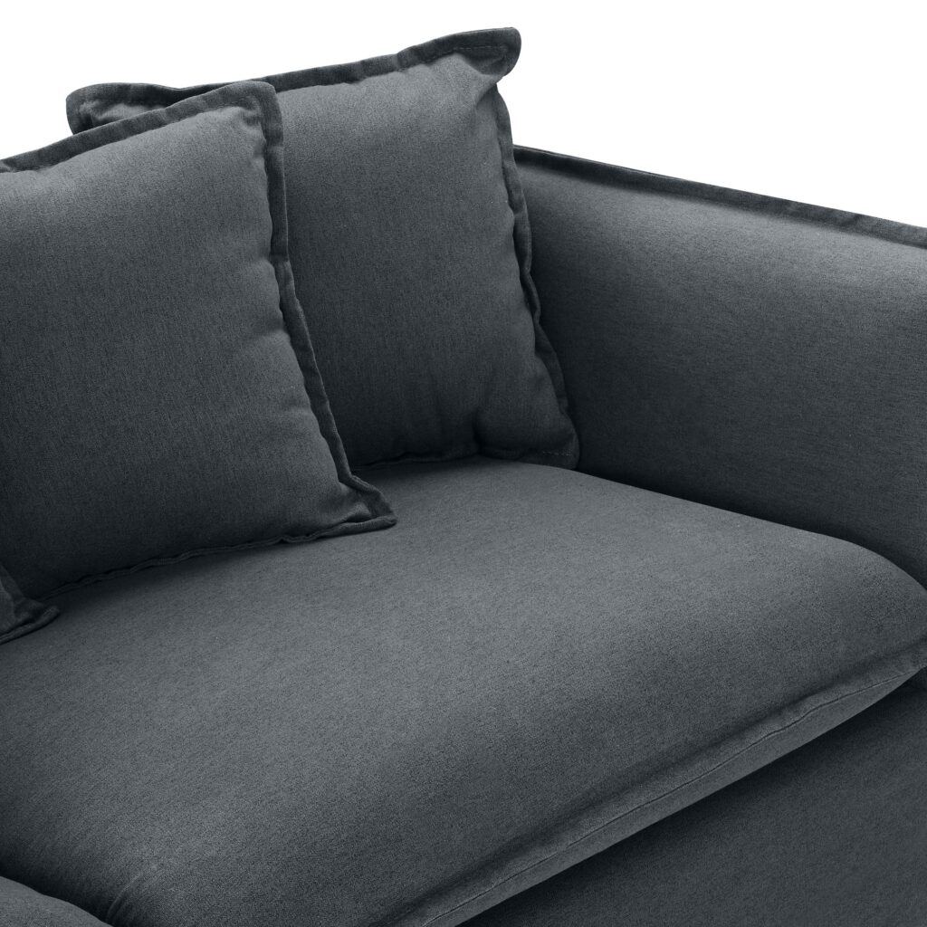 Ada 3 Seat Sofa Charcoal For Rent 2